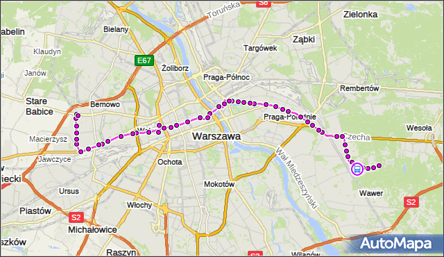 Rozkład jazdy autobusu 125 na przystanku Pożaryskiego 01. ZTM Warszawa na mapie Targeo