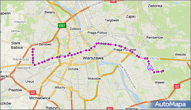 Rozkład jazdy autobusu 125 na przystanku IX Poprzeczna 01. ZTM Warszawa na mapie Targeo
