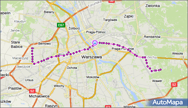 Rozkład jazdy autobusu 125 na przystanku Metro Stadion Narodowy 01. ZTM Warszawa na mapie Targeo