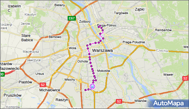 Rozkład jazdy autobusu 174 na przystanku Bełdan 04. ZTM Warszawa na mapie Targeo