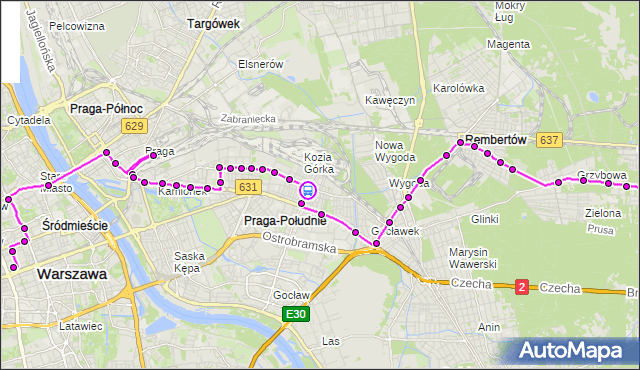 Rozkład jazdy autobusu N71 na przystanku Chłopickiego 01. ZTM Warszawa na mapie Targeo