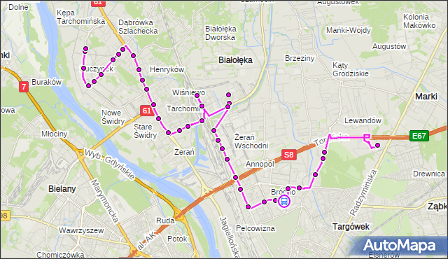 Rozkład jazdy autobusu 126 na przystanku Chodecka 01. ZTM Warszawa na mapie Targeo