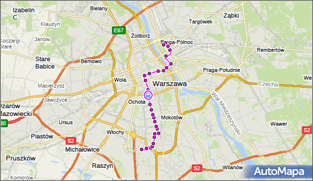 Rozkład jazdy autobusu 174 na przystanku GUS 02. ZTM Warszawa na mapie Targeo