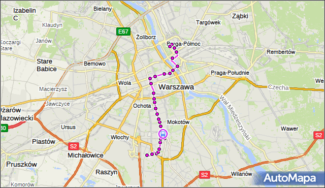 Rozkład jazdy autobusu 174 na przystanku Ksawerów 02. ZTM Warszawa na mapie Targeo