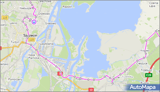 Rozkład jazdy autobusu 522 na przystanku 1 Maja 31. ZDiTM Szczecin na mapie Targeo