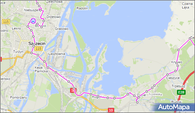 Rozkład jazdy autobusu 522 na przystanku Boguchwały 32. ZDiTM Szczecin na mapie Targeo