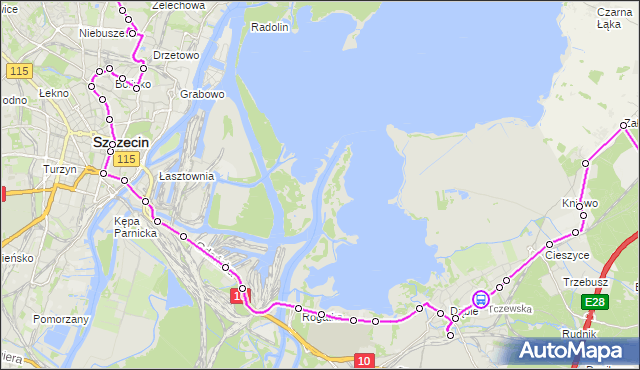 Rozkład jazdy autobusu 522 na przystanku Jugosłowiańska 11. ZDiTM Szczecin na mapie Targeo