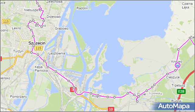 Rozkład jazdy autobusu 522 na przystanku Kniewska nż 11. ZDiTM Szczecin na mapie Targeo