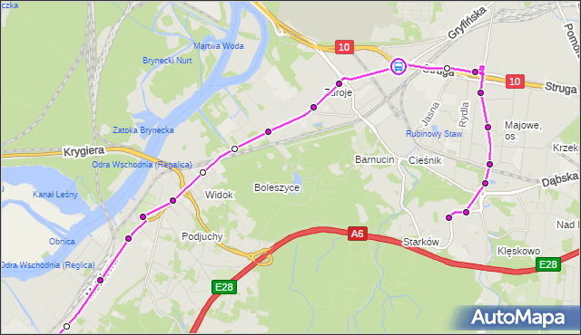 Rozkład jazdy autobusu 66 na przystanku Bagienna 31. ZDiTM Szczecin na mapie Targeo