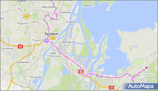 Rozkład jazdy autobusu 522 na przystanku Brama Portowa 13. ZDiTM Szczecin na mapie Targeo