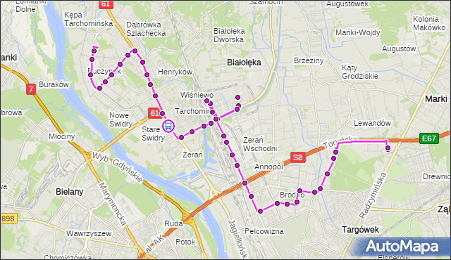 Rozkład jazdy autobusu 126 na przystanku Ekspresowa 01. ZTM Warszawa na mapie Targeo