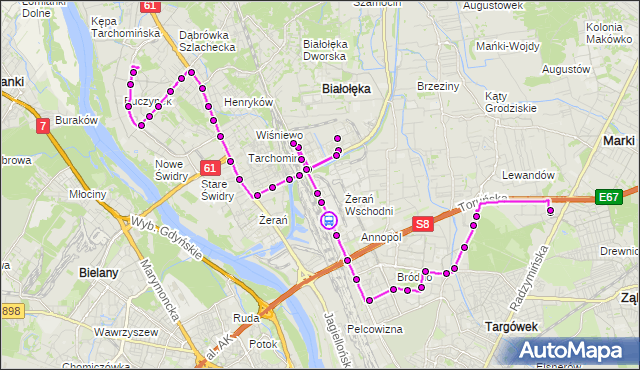 Rozkład jazdy autobusu 126 na przystanku Fabryka Pomp 01. ZTM Warszawa na mapie Targeo