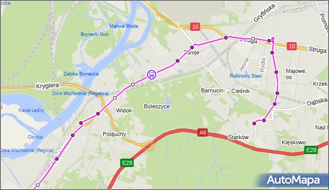 Rozkład jazdy autobusu 66 na przystanku Jezioro Szmaragdowe 11. ZDiTM Szczecin na mapie Targeo