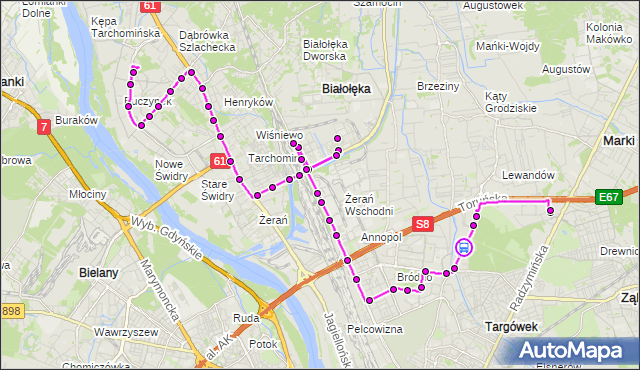 Rozkład jazdy autobusu 126 na przystanku Malborska 02. ZTM Warszawa na mapie Targeo