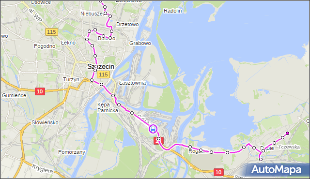 Rozkład jazdy autobusu 522 na przystanku Merkatora nż 14. ZDiTM Szczecin na mapie Targeo