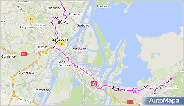 Rozkład jazdy autobusu 522 na przystanku Przestrzenna nż 12. ZDiTM Szczecin na mapie Targeo