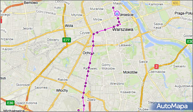 Rozkład jazdy autobusu 175 na przystanku Uniwersytet 02. ZTM Warszawa na mapie Targeo
