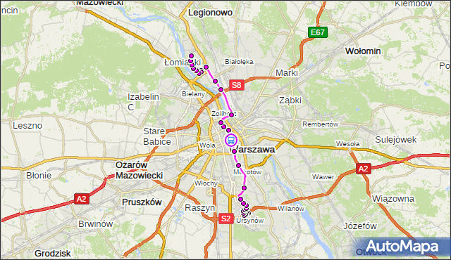 Rozkład jazdy autobusu 503 na przystanku Foksal 02. ZTM Warszawa na mapie Targeo
