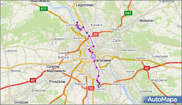 Rozkład jazdy autobusu 503 na przystanku Foksal 02. ZTM Warszawa na mapie Targeo