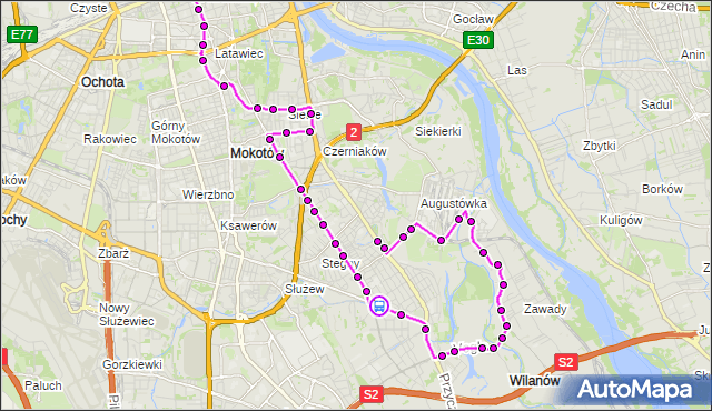 Rozkład jazdy autobusu N31 na przystanku Sobieskiego 01. ZTM Warszawa na mapie Targeo