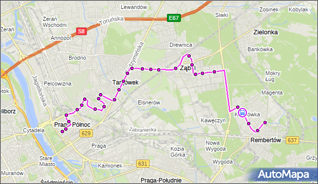 Rozkład jazdy autobusu 199 na przystanku Szafarzy 01. ZTM Warszawa na mapie Targeo
