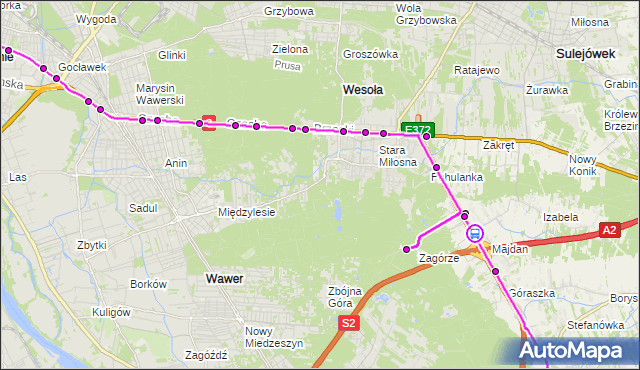 Rozkład jazdy autobusu 722 na przystanku Widoczna 02. ZTM Warszawa na mapie Targeo