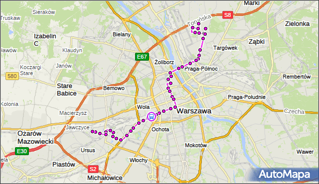 Rozkład jazdy autobusu 127 na przystanku Białobrzeska 02. ZTM Warszawa na mapie Targeo