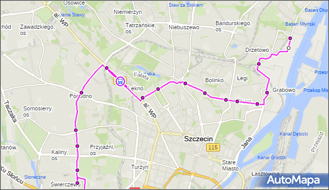 Rozkład jazdy autobusu 67 na przystanku Bogumiły 11. ZDiTM Szczecin na mapie Targeo