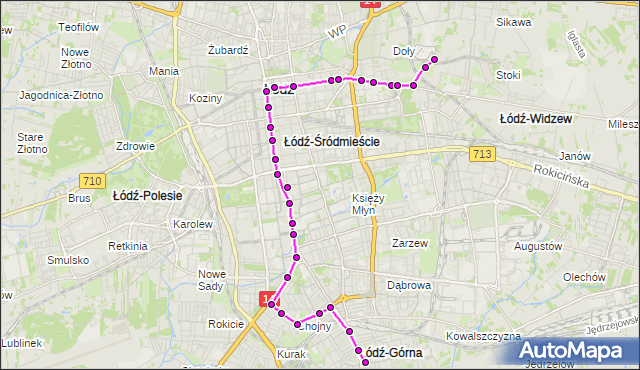 Rozkład jazdy tramwaju 16 na przystanku Pomorska - Sterlinga. MPKLodz na mapie Targeo