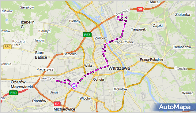 Rozkład jazdy autobusu 127 na przystanku Popularna 04. ZTM Warszawa na mapie Targeo