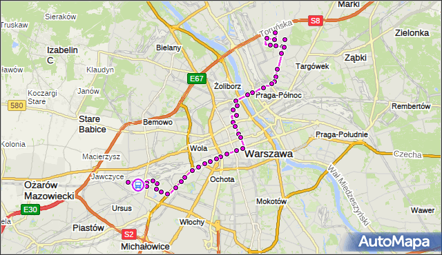 Rozkład jazdy autobusu 127 na przystanku Rybnicka 02. ZTM Warszawa na mapie Targeo