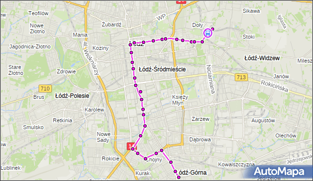Rozkład jazdy tramwaju 16 na przystanku Telefoniczna Zajezdnia. MPKLodz na mapie Targeo