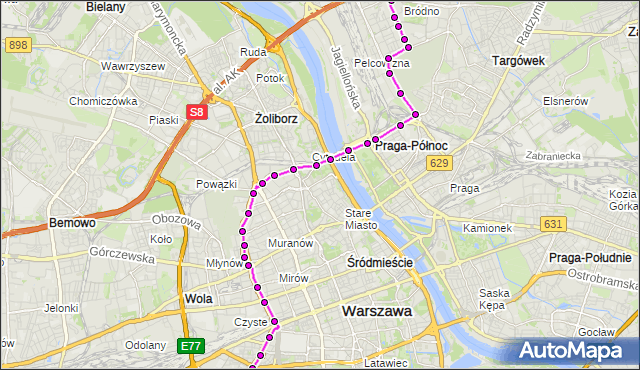 Rozkład jazdy tramwaju 1 na przystanku Banacha 04. ZTM Warszawa na mapie Targeo