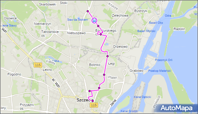 Rozkład jazdy autobusu 68 na przystanku Axentowicza 12. ZDiTM Szczecin na mapie Targeo
