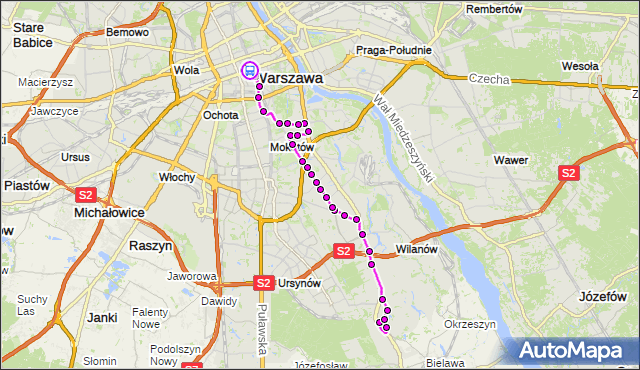 Rozkład jazdy autobusu N81 na przystanku Centrum 06. ZTM Warszawa na mapie Targeo