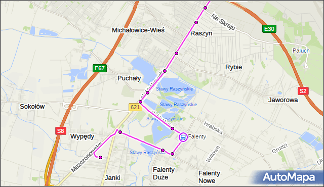 Rozkład jazdy autobusu 706 na przystanku Falenty-Osiedle 01. ZTM Warszawa na mapie Targeo