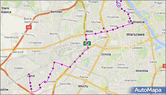 Rozkład jazdy autobusu 178 na przystanku Franciszkańska 02. ZTM Warszawa na mapie Targeo