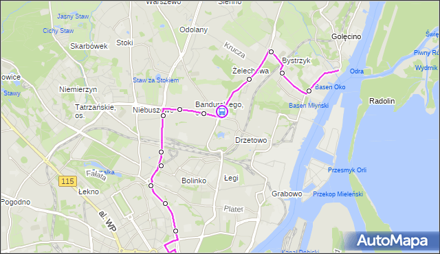 Rozkład jazdy autobusu 523 na przystanku Komuny Paryskiej 11. ZDiTM Szczecin na mapie Targeo