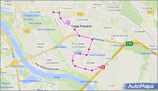 Rozkład jazdy autobusu 311 na przystanku Szpital Grochowski 02. ZTM Warszawa na mapie Targeo