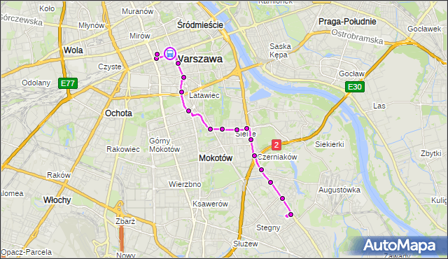 Rozkład jazdy autobusu 131 na przystanku Centrum 06. ZTM Warszawa na mapie Targeo