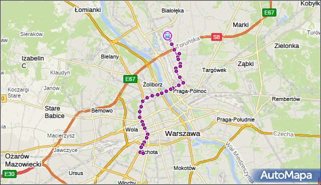 Rozkład jazdy tramwaju 1 na przystanku Faradaya 01. ZTM Warszawa na mapie Targeo