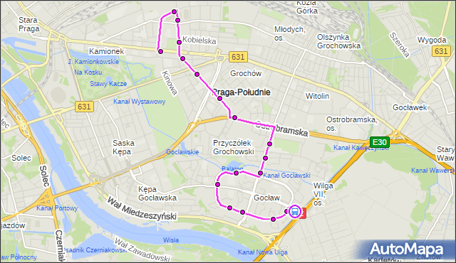 Rozkład jazdy autobusu 311 na przystanku Gocław 05. ZTM Warszawa na mapie Targeo