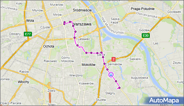 Rozkład jazdy autobusu 131 na przystanku Limanowskiego 02. ZTM Warszawa na mapie Targeo