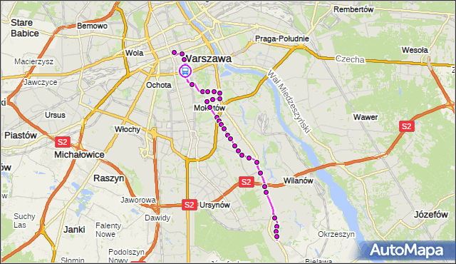 Rozkład jazdy autobusu N81 na przystanku Metro Politechnika 05. ZTM Warszawa na mapie Targeo