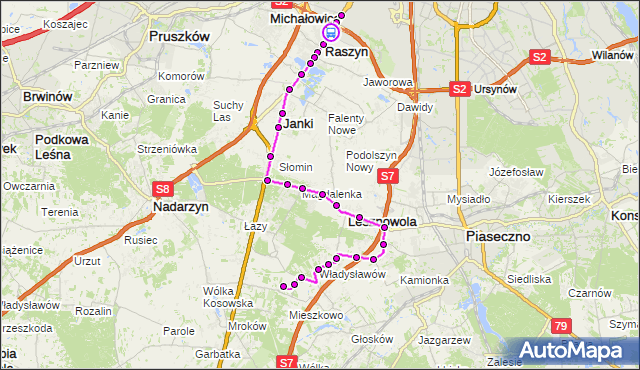 Rozkład jazdy autobusu 707 na przystanku Na Skraju 02. ZTM Warszawa na mapie Targeo