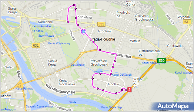 Rozkład jazdy autobusu 311 na przystanku Szpital Grochowski 01. ZTM Warszawa na mapie Targeo