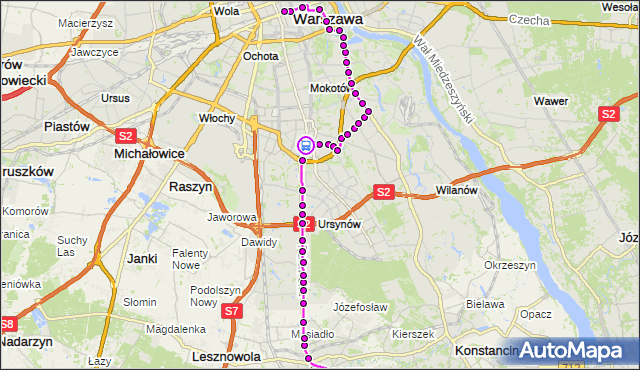 Rozkład jazdy autobusu N83 na przystanku al.Lotników 05. ZTM Warszawa na mapie Targeo