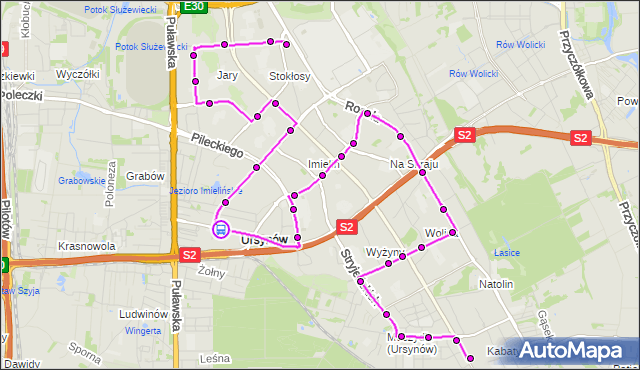 Rozkład jazdy autobusu 179 na przystanku CH Ursynów 01. ZTM Warszawa na mapie Targeo