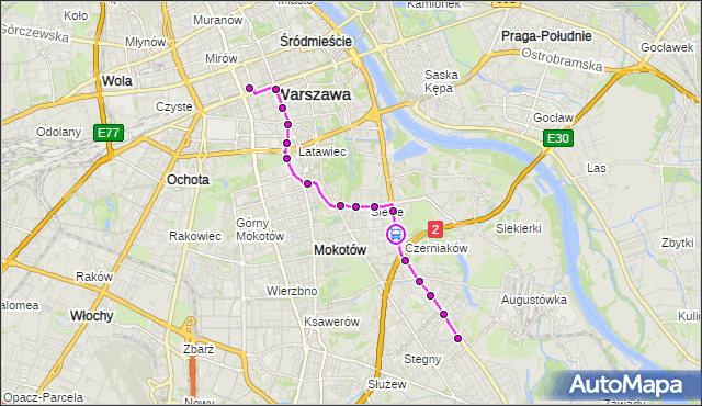 Rozkład jazdy autobusu 131 na przystanku Chełmska 01. ZTM Warszawa na mapie Targeo