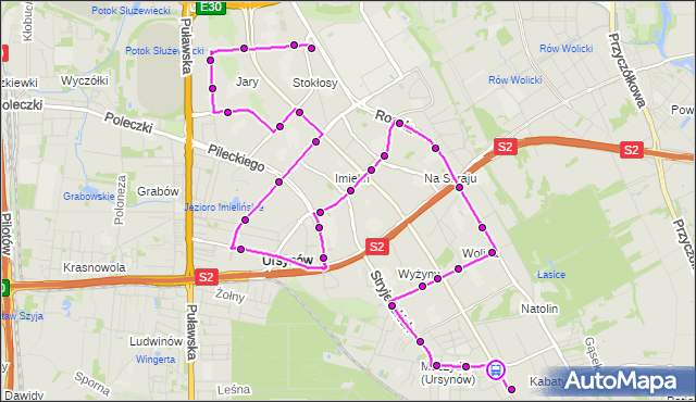 Rozkład jazdy autobusu 179 na przystanku Metro Kabaty 02. ZTM Warszawa na mapie Targeo